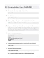 CA Chiropractic Law Exam (CCLE) -QUESTIONS AND CORRECT ANSWERS |ALREADY GRADED A+ 2023