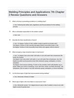 Welding Principles and Applications 7th Chapter 2 Review Questions and Answers