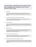 ATI MATERNAL NEWBORN PROCTORED EXAM TEST BANK 2023 BRAND NEW QUESTIONS