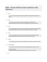 DBIA - Project Delivery Exam Questions with Solutions.