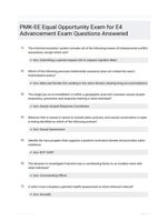 PMK-EE Equal Opportunity Exam for E4 Advancement Exam Questions Answered