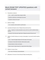Mock (EXAM TEST UPDATED) questions with correct answers