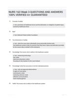 NURS 163 Week 3 QUESTIONS AND ANSWERS 100% VERIFIED A+ GUARANTEED
