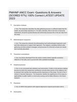 ANCC PMHNP Exam 2024 Questions and Verified Correct Answers