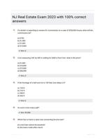 Real Estate Exam Questions And  100% Correct Answers