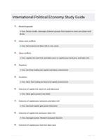 International Political Economy Study Guide