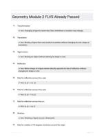 Geometry Module 2 FLVS Already Passed