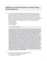 Addiction Counselor Practice Test Book Study Guide Graded A+