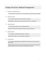 Fisdap Unit Exam: Medical Emergencies