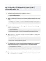 NRNP 6675 Midterm Exam  (100 Questions with Verified Answers)