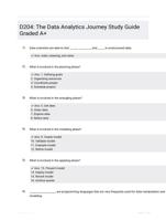 D204: The Data Analytics Journey Study Guide Graded A+