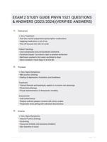 EXAM 2 STUDY GUIDE PNVN 1521 QUESTIONS & ANSWERS (2023/2024)(VERIFIED ANSWERS)