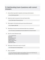FL Bail Bonding Exam Questions with correct Answers