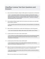 Chauffeur License Test Quiz Questions and Answers