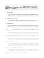101 Exam  Questions And CORRECT ANSWERS |  LATEST UPDATE