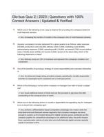 Glo-bus Quiz 2 | 2023 | Questions with 100% Correct Answers | Updated & Verified