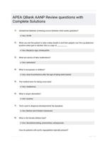APEA QBank AANP Review questions with Complete Solutions