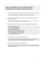 Guam Chauffeur's License Study Guide Complete 2023/2024 Verified Answers