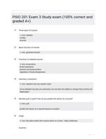 PSIO 201 Exam 3 Study exam (100% correct and graded A+)