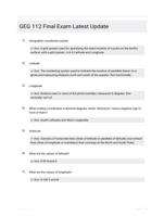 GEG 112 Final Exam Latest Update
