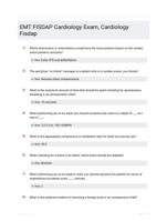 EMT FISDAP Cardiology Exam, Cardiology Fisdap
