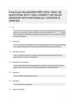 Final Exam Nurs6630N PREP 2024 | REAL 80 QUESTIONS WITH 100% CORRECT DETAILED ANSWERS WITH RATIONALES | UPDATED & VERIFIED