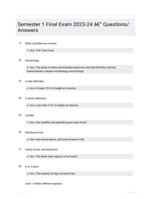 Semester 1 Final Exam 2023-24 - Questions/Answers