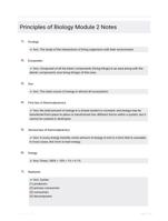 Principles of Biology Module 2 Notes
