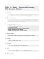 UGBA 104 - Exam 1 Questions And Answers With Complete Solutions