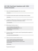 ICS 100, Final Exam Questions with 100% Correct Answers