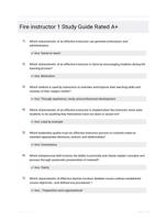 Fire instructor 1 Study Guide Rated A+