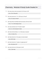 Chemistry - Module 8 Study Guide Graded A+