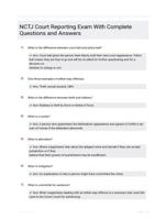 NCTJ Court Reporting Exam  With Complete Questions and Answers