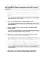 INP 401 EPIC Exam Questions with All Correct Answers