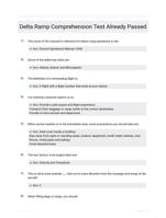 Delta Ramp Comprehension Test Already Passed