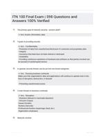 ITN 100 Final Exam | 598 Questions and Answers 100% Verified