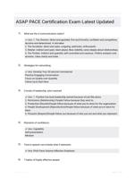 ASAP PACE Certification Exam Latest Updated