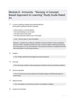 Module 8 - Immunity - "Nursing: A Concept-Based Approach to Learning" Study Guide Rated A+