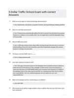 5 Dollar Traffic School Exam with correct Answers