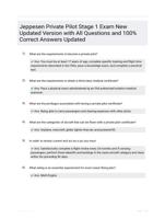 Jeppesen Private Pilot Stage III Exam with 100% Correct Answers