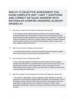 WGU D115 Comprehensive Questions and Answers (Latest Update 2023) Graded A+