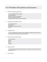 TCI 7th Edition |49 questions and answers