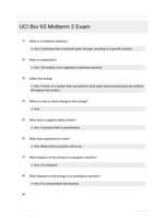 UCI Bio 93 Midterm 2 Exam