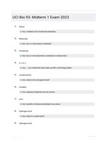 UCI Bio 93- Midterm 1 Exam 2023
