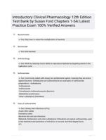 Introductory Clinical Pharmacology 12th Edition Test Bank by Susan Ford Chapters 1-54| Latest Practice Exam 100% Veried Answers