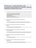 NR 222 Exam 1 2024/2025 REAL AND ACCURATE QUESTIONS WITH EXPERT VERIFIED ANSWERS GUARANTEED PASS