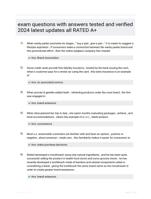 exam questions with answers tested and verified 2024 latest updates all RATED A+