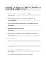 ATI TEAS 7 SCIENCE EXAM 2023 VERIFIED QUESTIONS AND ANSWERS GRADED A