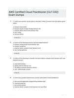 AWS Certified Cloud Practitioner (CLF-C02) Exam Dumps