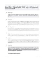 MAC 2601 EXAM PACK 2023 with 100% correct answers 2024